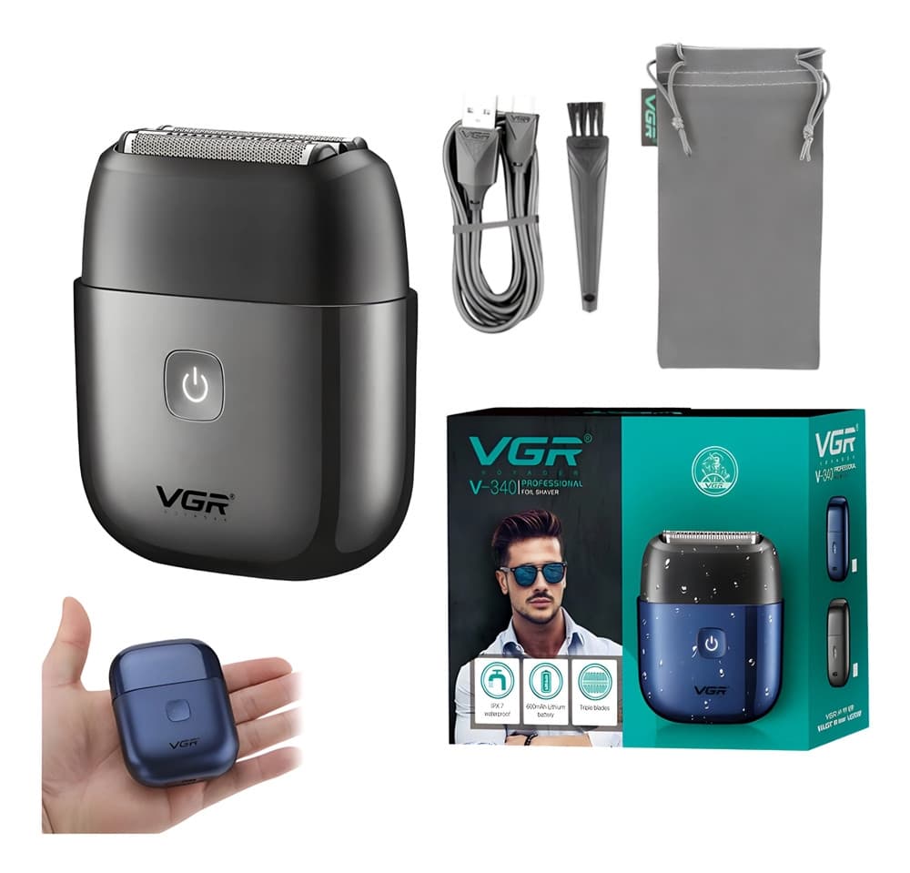VGR V-340 Tagliacapelli Professionale Rasoio Foil Shaver Barber Regolabarba - 11