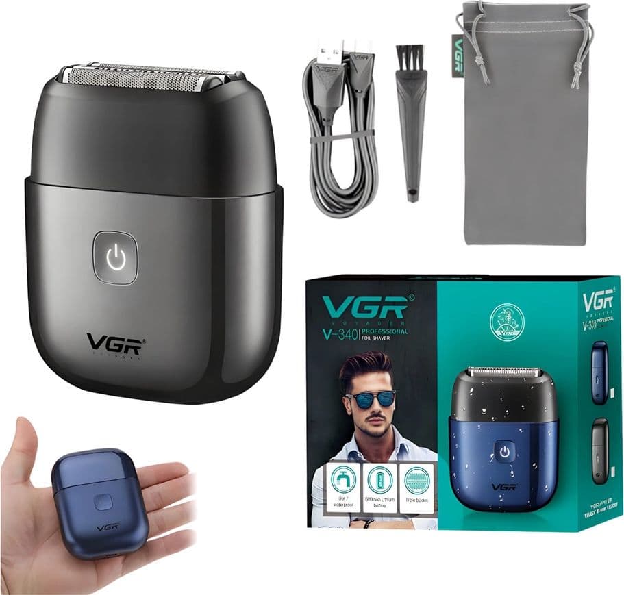 VGR V-340 Tagliacapelli Professionale Rasoio Foil Shaver Barber Regolabarba - 5