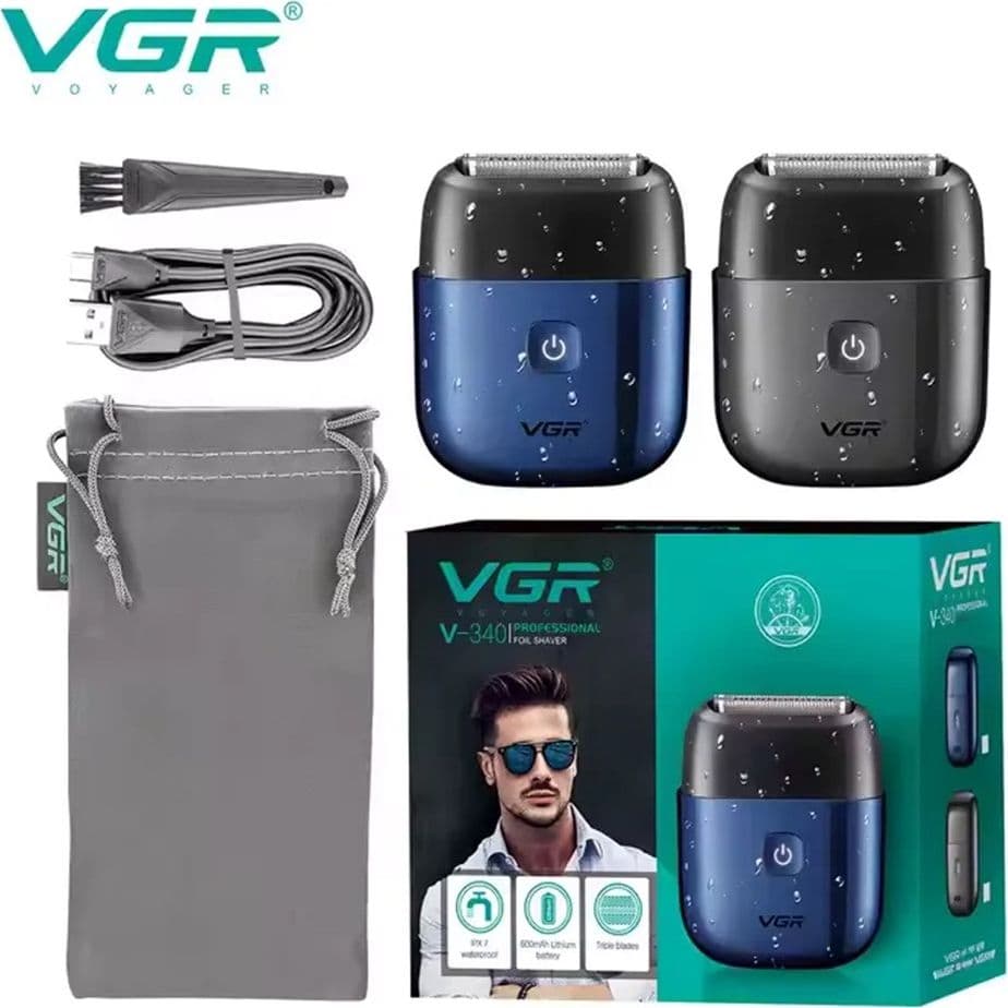 VGR V-340 Tagliacapelli Professionale Rasoio Foil Shaver Barber Regolabarba - 7