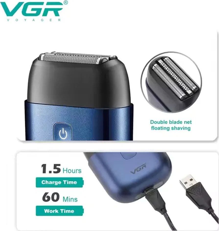 VGR V-340 Tagliacapelli Professionale Rasoio Foil Shaver Barber Regolabarba - 9