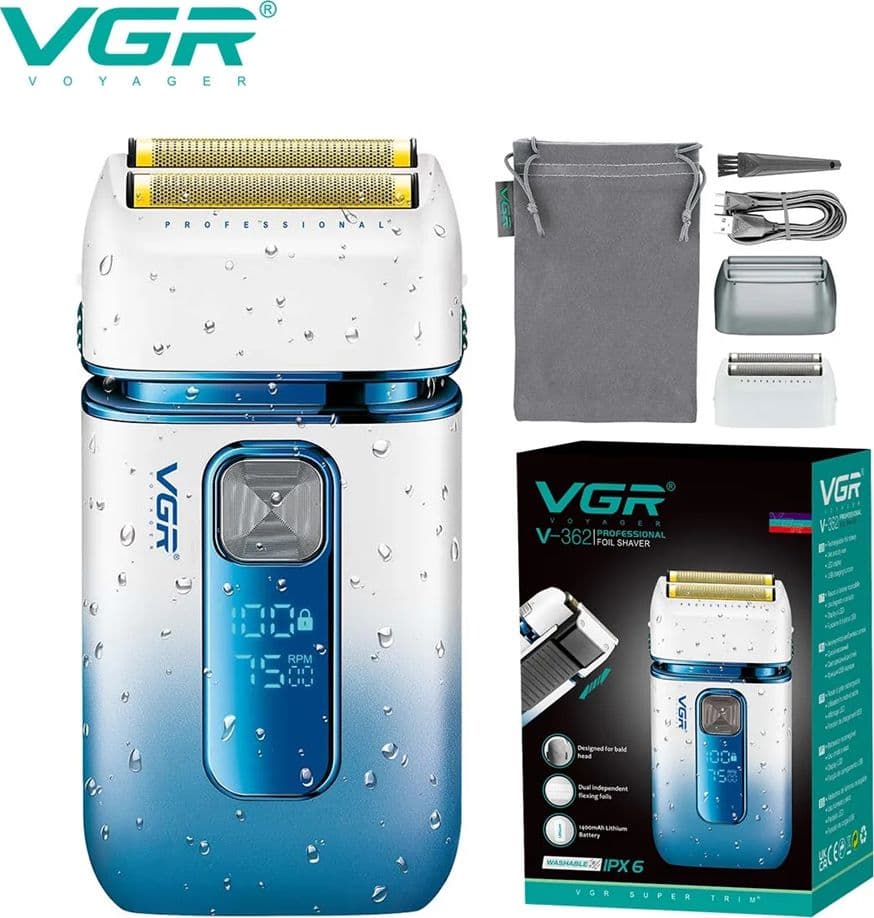 VGR Rasoio Professionale V-362 – Trimmer Barber Precisione e Fade Foil Shaver - 3