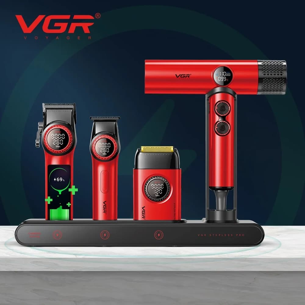 Tagliacapelli Professionale VGR 4-in-1 | Rasoio Trimmer Barber Kit Pro - 5