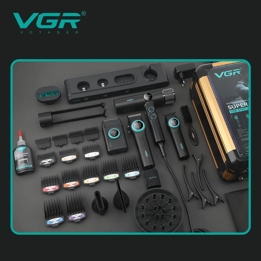 Tagliacapelli Professionale VGR 4-in-1 | Rasoio Trimmer Barber Kit Pro - 6
