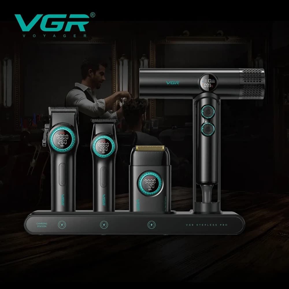 Tagliacapelli Professionale VGR 4-in-1 | Rasoio Trimmer Barber Kit Pro - 7