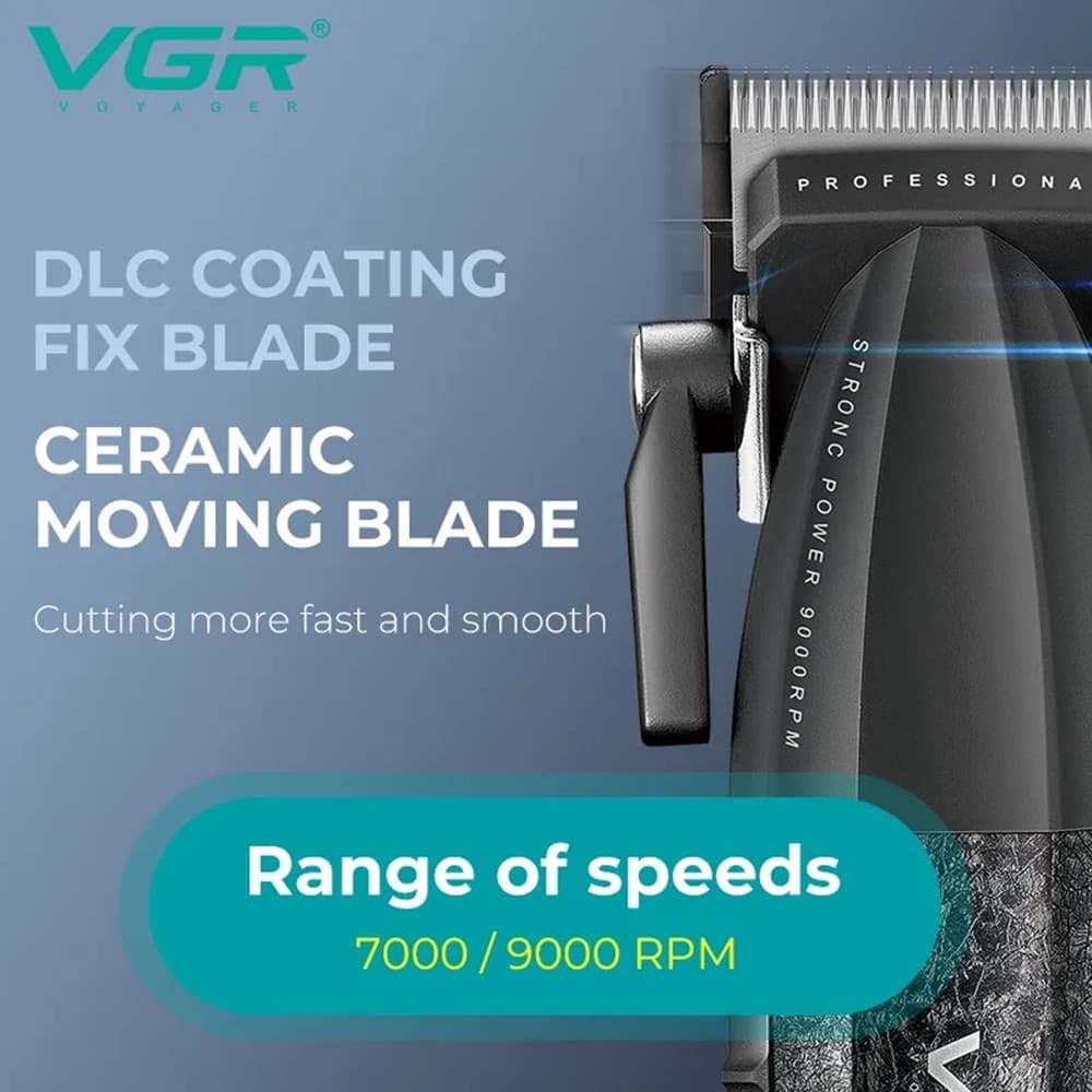 Tagliacapelli Professionale VGR V-640 S2 | Rasoio Professionale e Trimmer Barber - 4