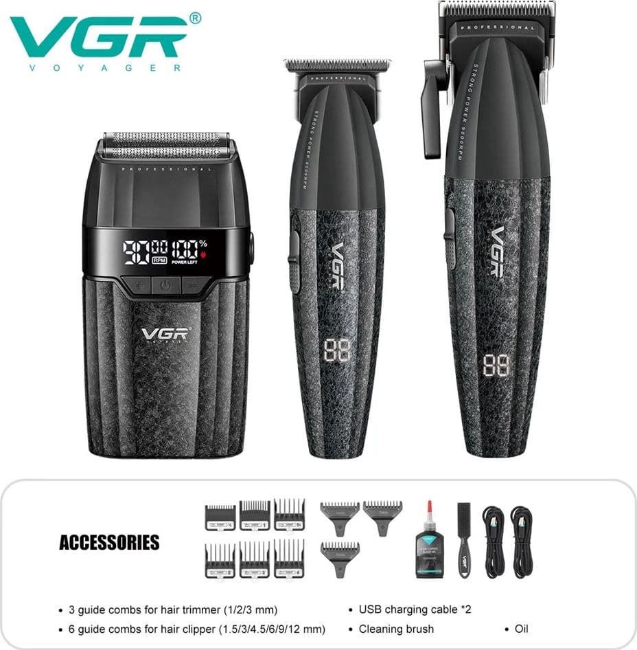Tagliacapelli Professionale VGR V-640 S3 – Trimmer Barber 3 in 1 - 5