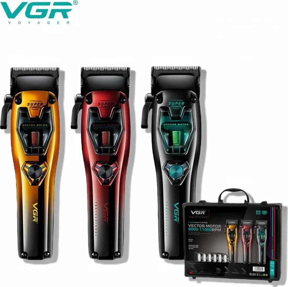 VGR V-668 Tagliacapelli Professionale Barber Clipper Fade LED - 8