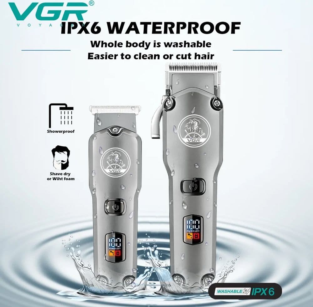 VGR V-675 Tagliacapelli Professionale + Trimmer Barber 2in1 - 2