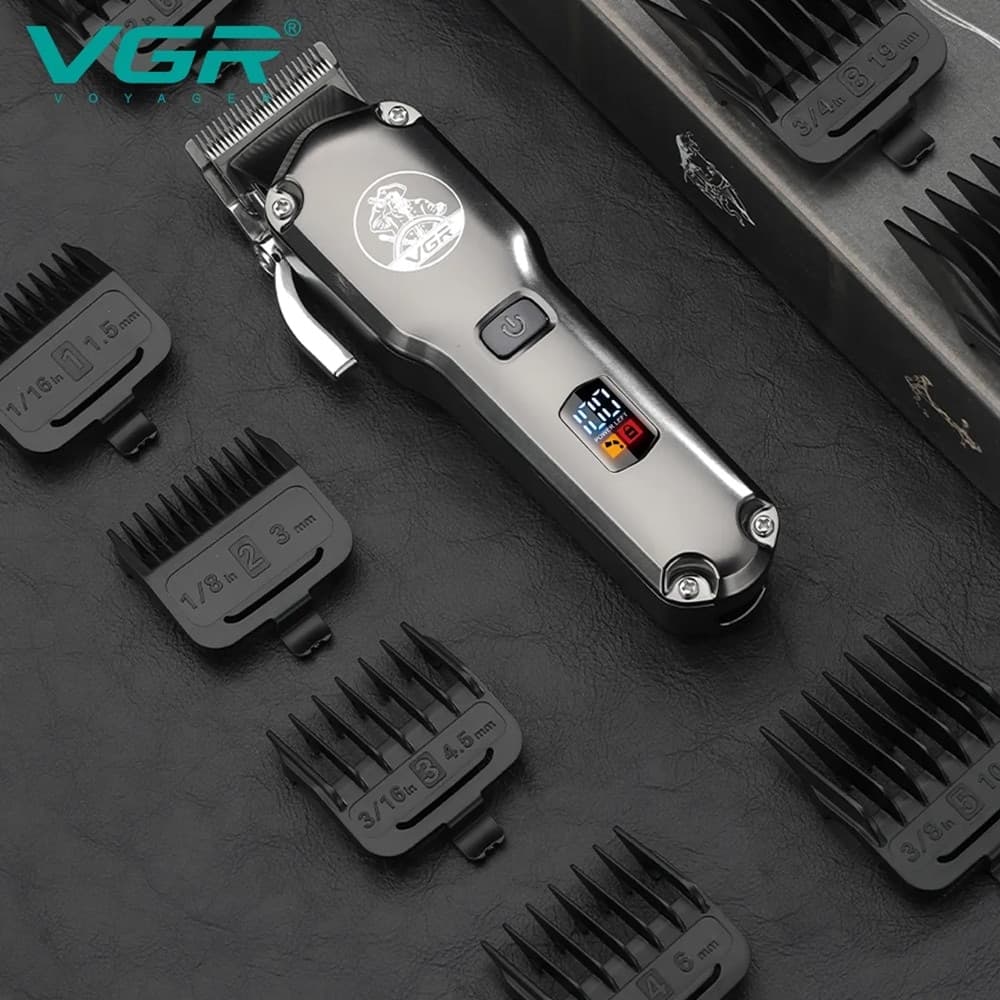 VGR V-675 Tagliacapelli Professionale + Trimmer Barber 2in1 - 4