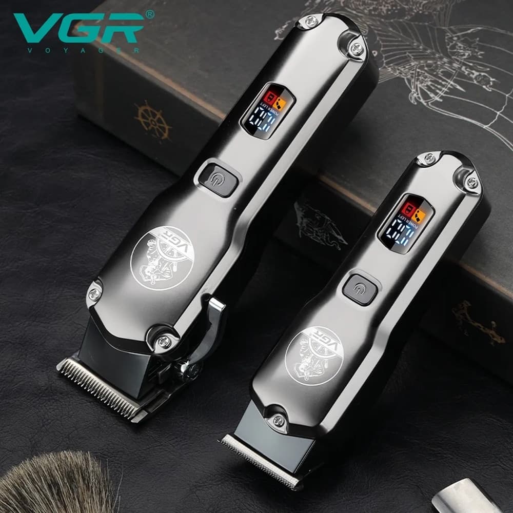 VGR V-675 Tagliacapelli Professionale + Trimmer Barber 2in1 - 6