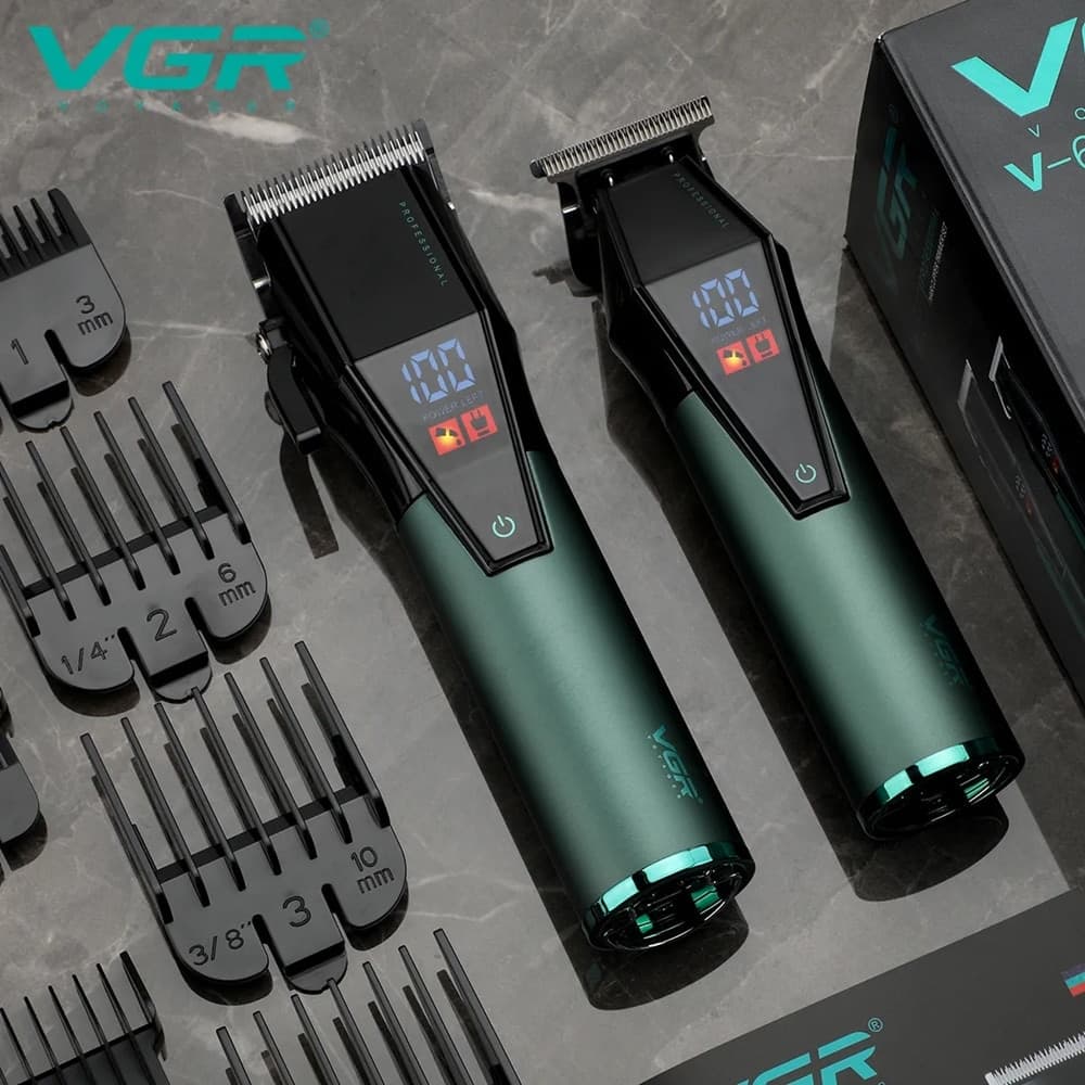 VGR V-677 Tagliacapelli e Trimmer Barber Kit Professionale 2in1 - 10