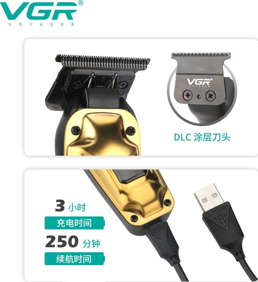 Trimmer Barber VGR V-904 Rasoio Professionale Rifiniture Precisione - 5