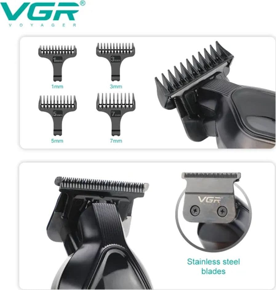Tagliacapelli Professionale VGR V-921 Trimmer Barber Rasoio Base - 8