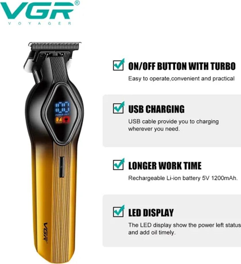 Tagliacapelli Professionale VGR V-921 Trimmer Barber Rasoio Base - 9