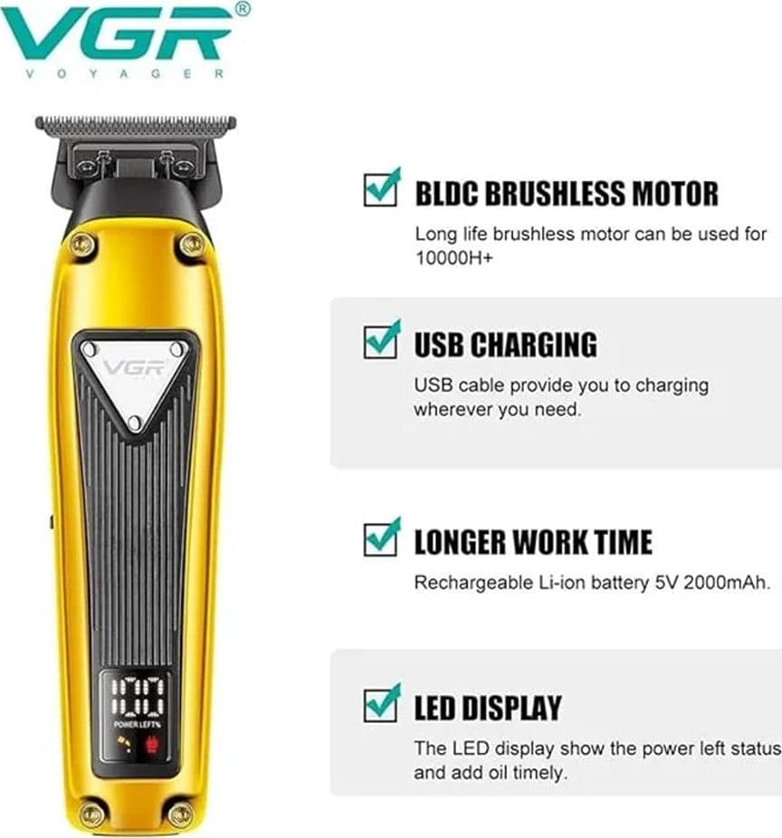 VGR V-913 Trimmer Professionale | Tagliacapelli e Regolabarba Barber - 5