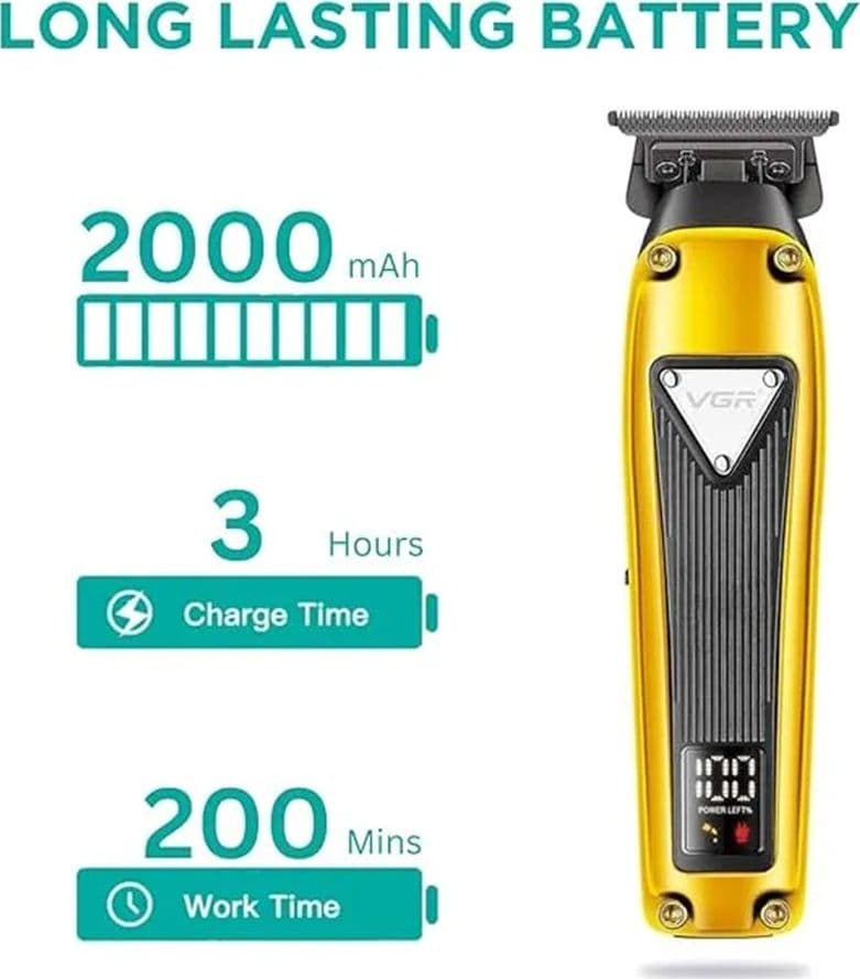 VGR V-913 Trimmer Professionale | Tagliacapelli e Regolabarba Barber - 7