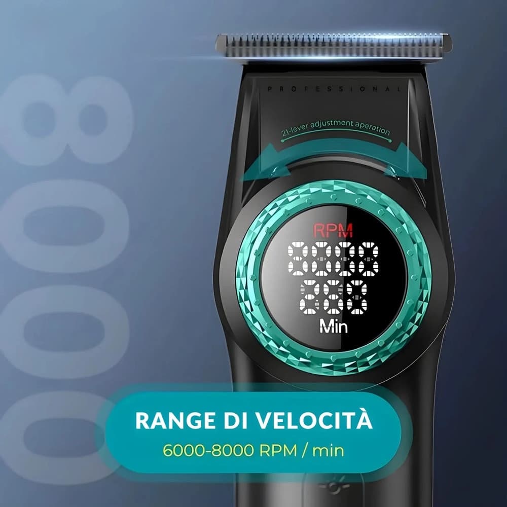 VGR V-977 Trimmer Professionale Lama a T | Rasoio Barber Precisione Fade - 9