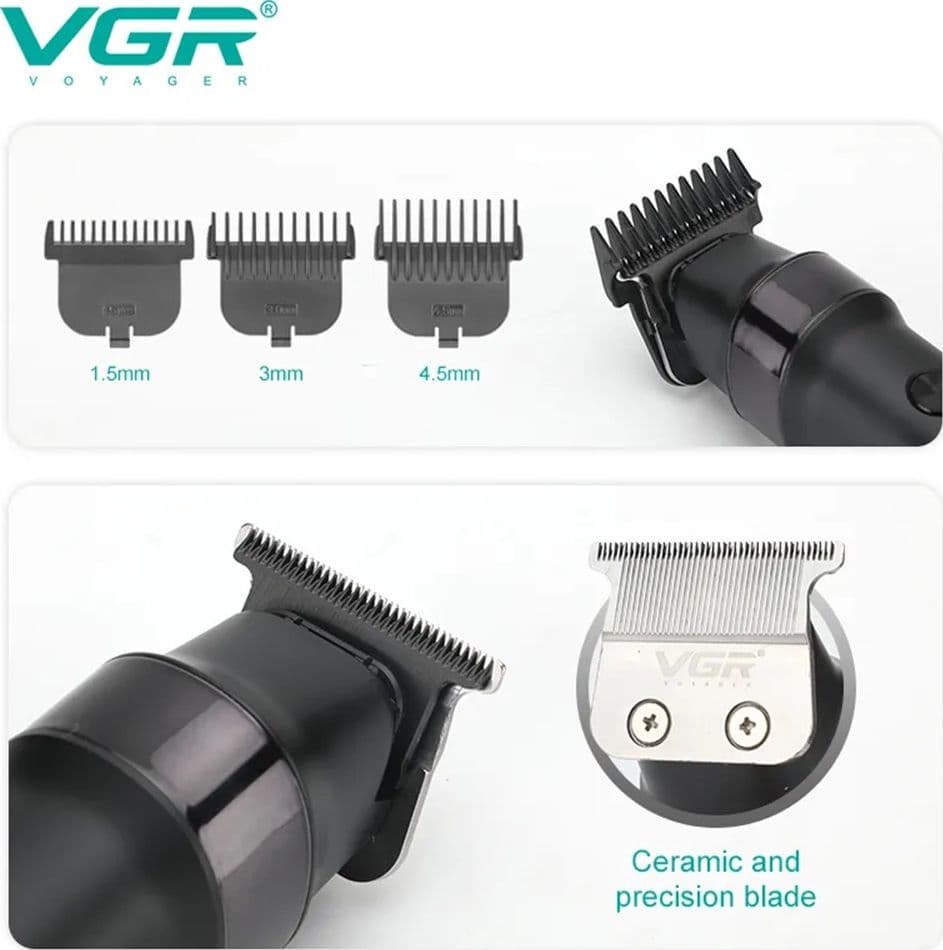 Tagliacapelli professionale VGR V-987 | Rasoio trimmer barber precisione - 9