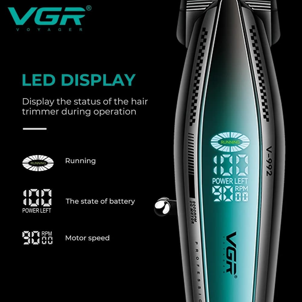 Trimmer Barber VGR V-992 T-Cut Rasoio Professionale Fade Contorni - 12