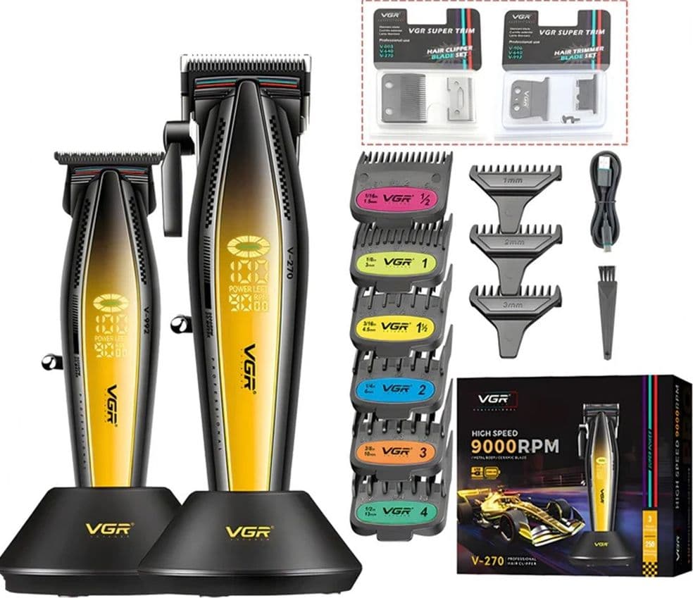 Trimmer Barber VGR V-992 T-Cut Rasoio Professionale Fade Contorni - 4