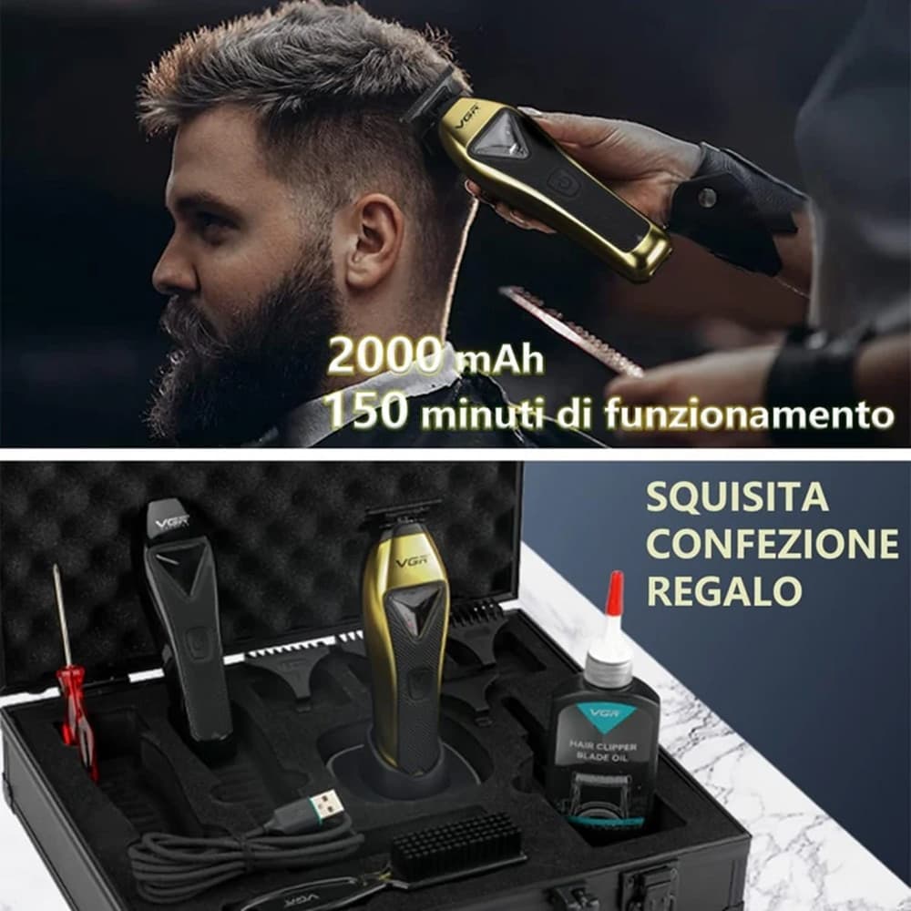 VGR V-994 Trimmer Barber Professionale T-Blade 10000RPM Rasoio - 3