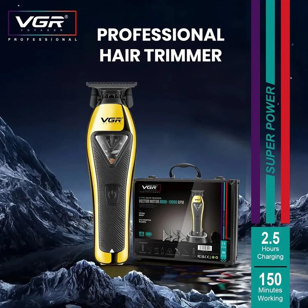 VGR V-994 Trimmer Barber Professionale T-Blade 10000RPM Rasoio - 8