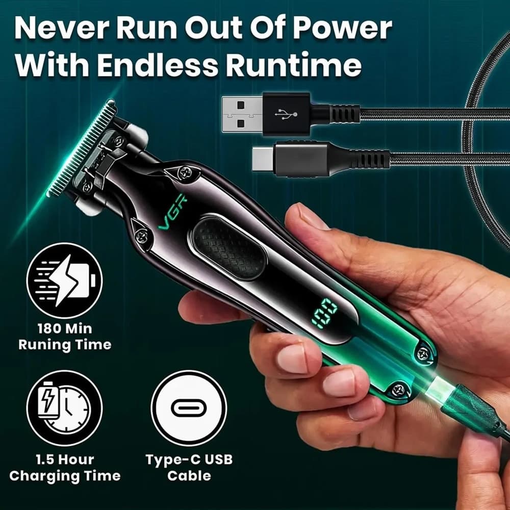 Trimmer Barber VGR V-998 Rasoio Professionale Precisione Fade - 9
