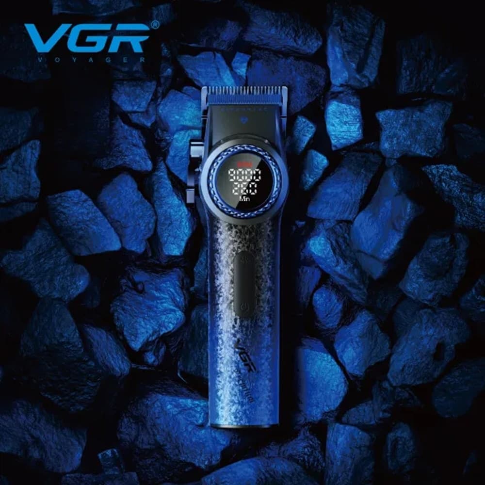 Tagliacapelli Professionale VGR V-001 Blue Edition Clipper Barber Rasoio Fade - 3