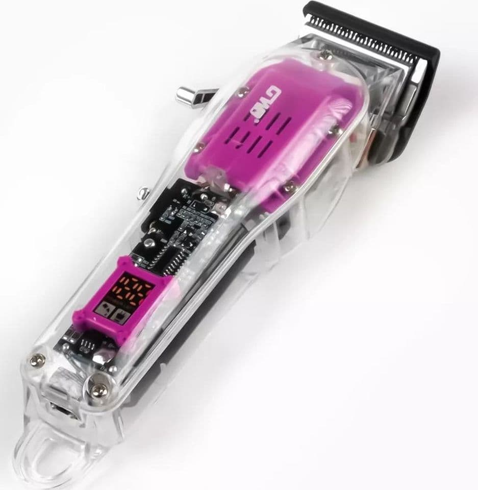 TAGLIACAPELLI ELETTRICO RICARICABILE USB PROFESSIONALE DISPLAY LED DESIGN TRASPARENTE GW-9972 - 12