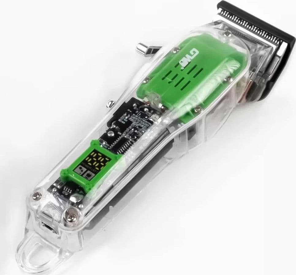 TAGLIACAPELLI ELETTRICO RICARICABILE USB PROFESSIONALE DISPLAY LED DESIGN TRASPARENTE GW-9972 - 8