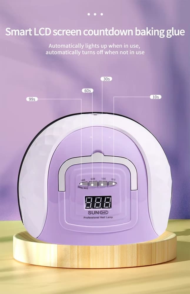 LAMPADA PER UNGHIE UV/LED PROFESSIONALE PORTATILE FORNETTO SUN G4C DISPLAY DIGITALE - 12