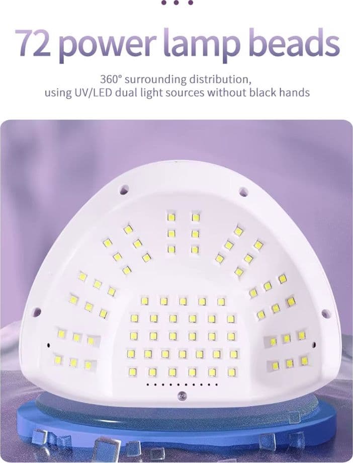 LAMPADA PER UNGHIE UV/LED PROFESSIONALE PORTATILE FORNETTO SUN G4C DISPLAY DIGITALE - 13