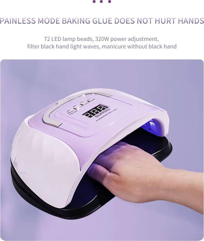 LAMPADA PER UNGHIE UV/LED PROFESSIONALE PORTATILE FORNETTO SUN G4C DISPLAY DIGITALE - 8