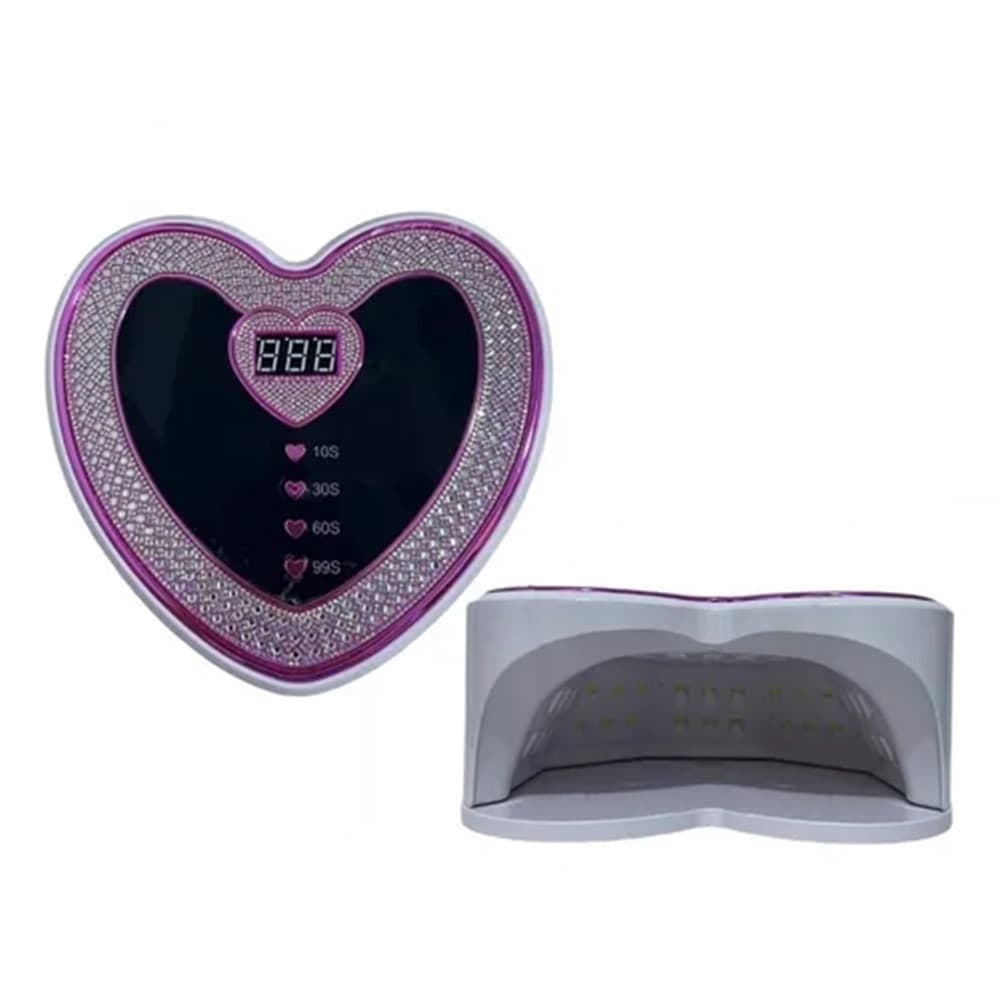 LAMPADA FORNETTO PER UNGHIE SUN D19 UV LED 288W FORMA A CUORE DECORATA DISPLAY DIGITALE - 11