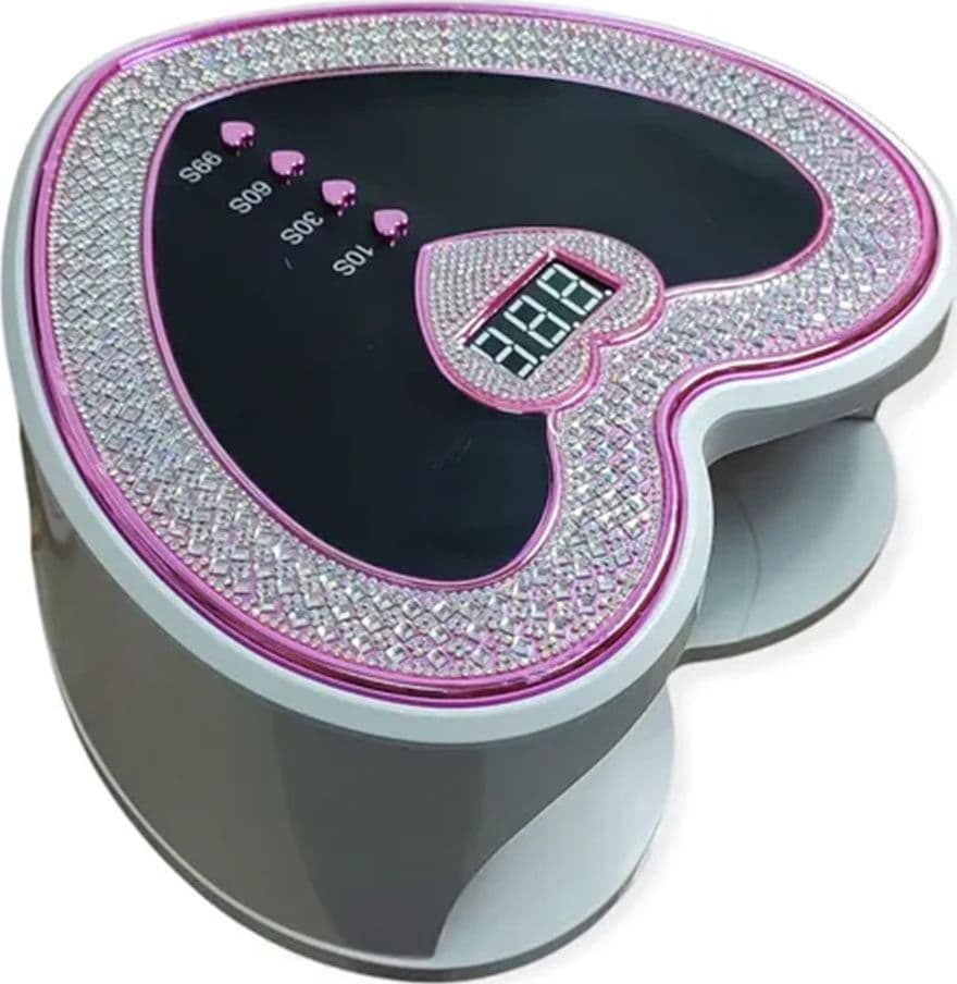 LAMPADA FORNETTO PER UNGHIE SUN D19 UV LED 288W FORMA A CUORE DECORATA DISPLAY DIGITALE - 10