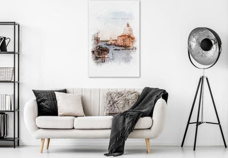 Quadro  Watercolour Venice (1 Part) Vertical - 2
