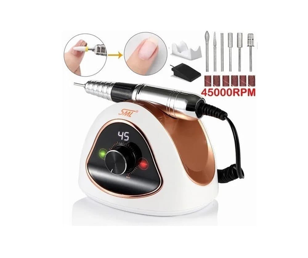 FRESA PROFESSIONALE PER UNGHIE M15 MANICURE PEDICURE 45000 GIRI/MIN 65W DISPLAY LED - 9