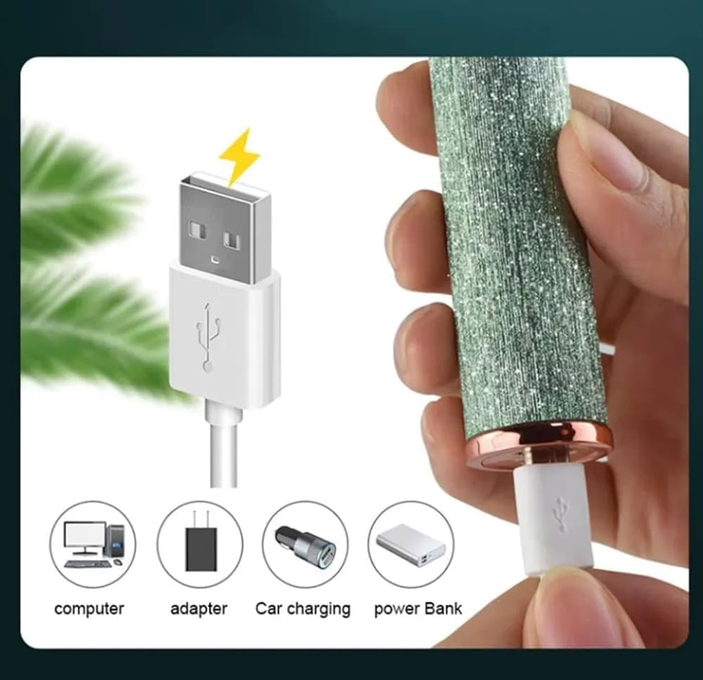 EPILATORE ELETTRICO 2IN1 RICARICABILE USB PER RIMOZIONE PELI SOPRACCIGLIA VISO DA DONNA - 8