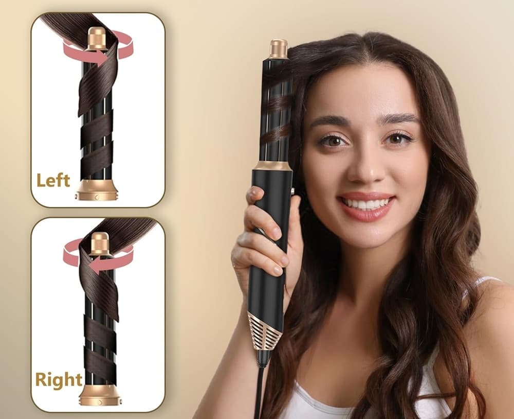 ASCIUGACAPELLI SPAZZOLA AD ARIA CALDA ARRICCIACAPELLI 6IN1 MULTIFUNZIONE STYLING DIFFUSORE - 12