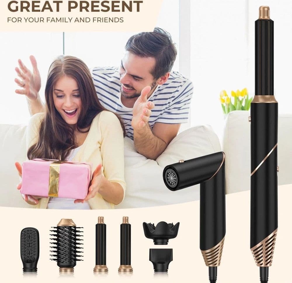 ASCIUGACAPELLI SPAZZOLA AD ARIA CALDA ARRICCIACAPELLI 6IN1 MULTIFUNZIONE STYLING DIFFUSORE - 15