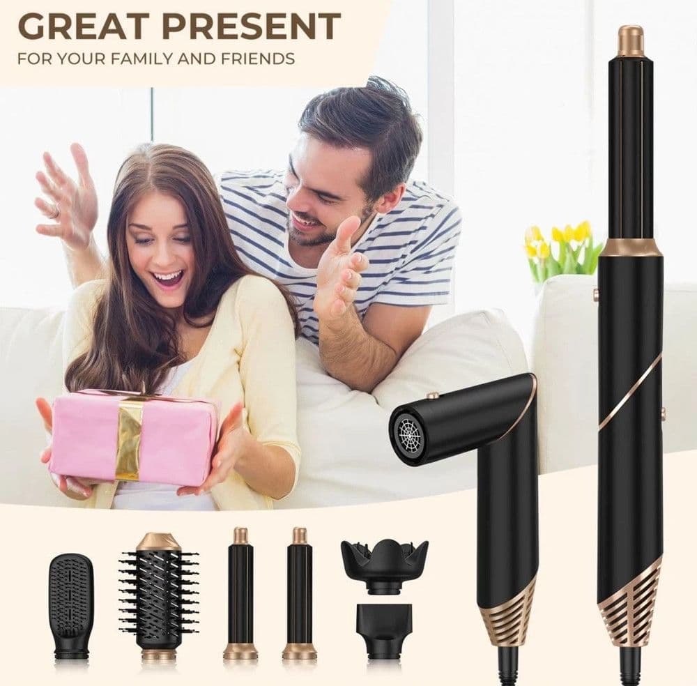 ASCIUGACAPELLI SPAZZOLA AD ARIA CALDA ARRICCIACAPELLI 6IN1 MULTIFUNZIONE STYLING DIFFUSORE - 15