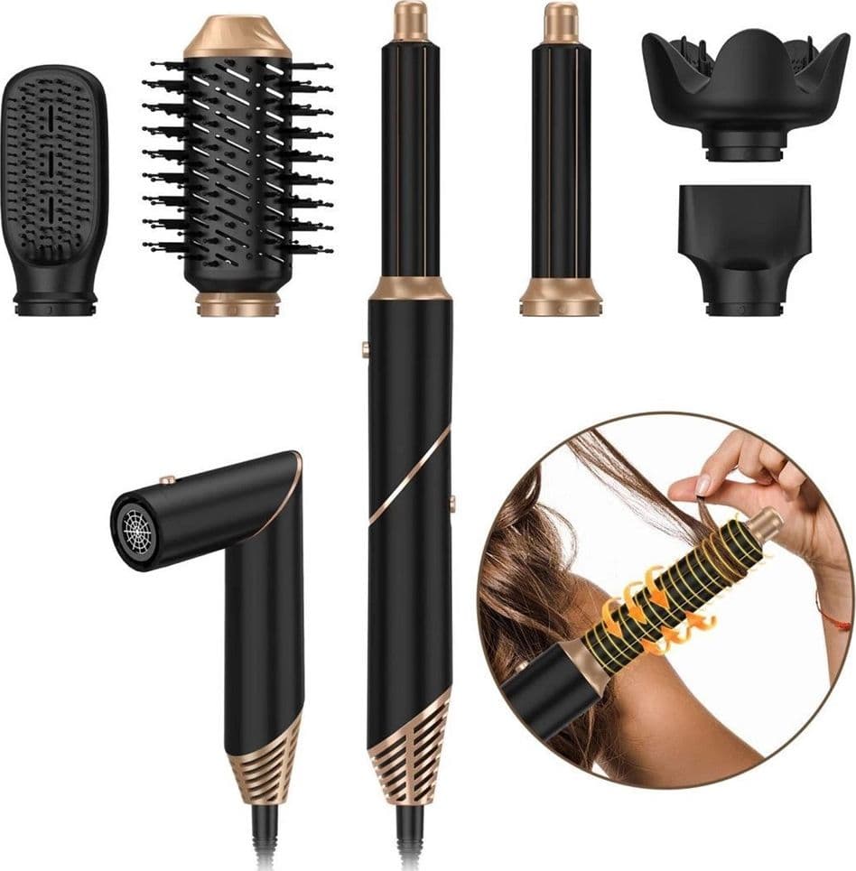 ASCIUGACAPELLI SPAZZOLA AD ARIA CALDA ARRICCIACAPELLI 6IN1 MULTIFUNZIONE STYLING DIFFUSORE - 4