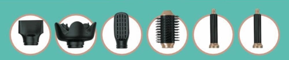 ASCIUGACAPELLI SPAZZOLA AD ARIA CALDA ARRICCIACAPELLI 6IN1 MULTIFUNZIONE STYLING DIFFUSORE - 6