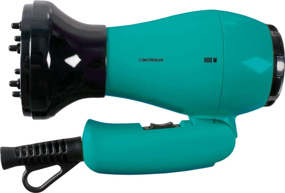 ASCIUGACAPELLI DA VIAGGIO PIEGHEVOLE 600 WATT MOTORE DC 2 VELOCITÀ CON DIFFUSORE STYLING - 6