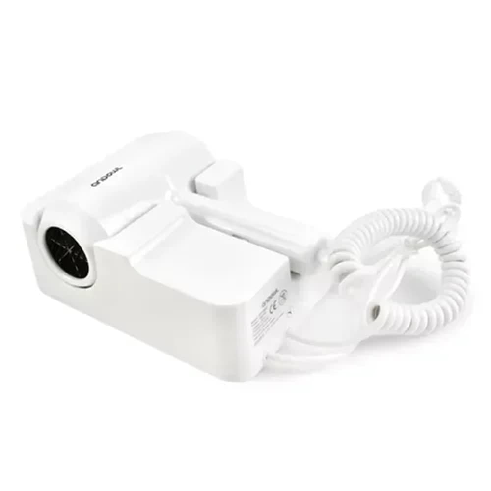 ASCIUGACAPELLI DA PARETE HOTEL 1600W DA 1,6 KW CON SUPPORTO CAVO A SPIRALE 60 CM Q-F1600 - 4