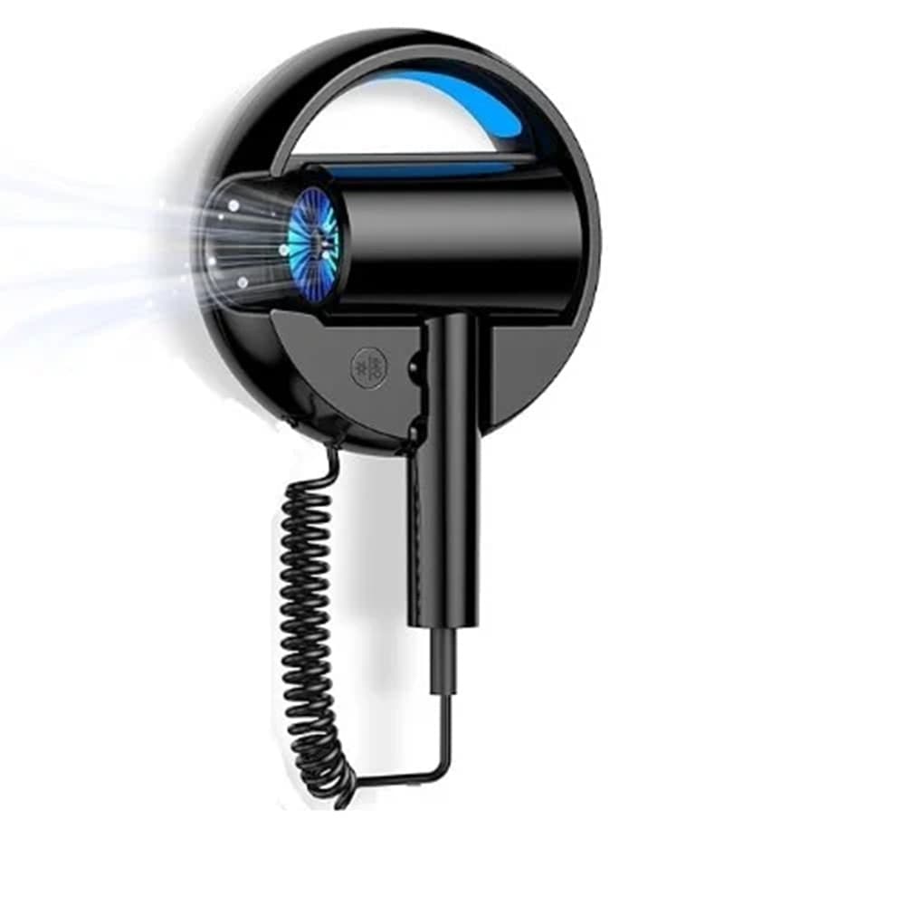 ASCIUGACAPELLI DA PARETE PER HOTEL CON IONI NEGATIVI LUCE LED BLU CALDO/FREDDO Q-F002 - 10