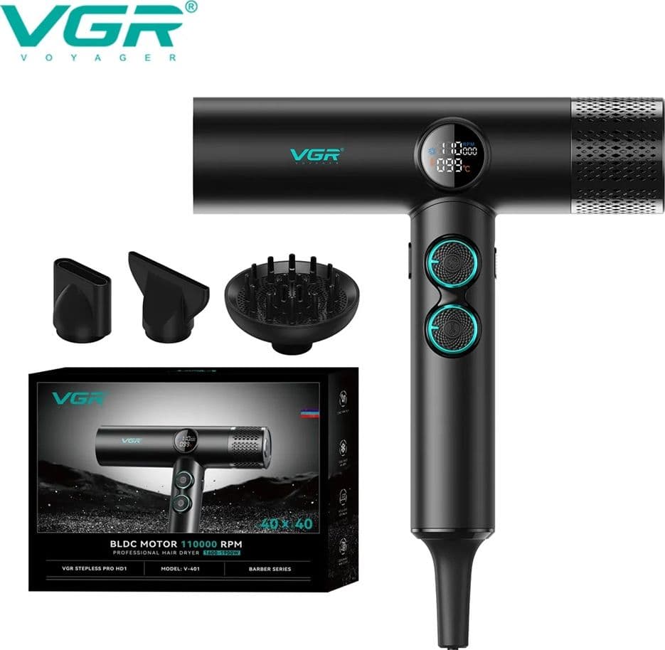 Asciugacapelli Professionale VGR V-401 Motore BLDC 1900W Parrucchiere - 3