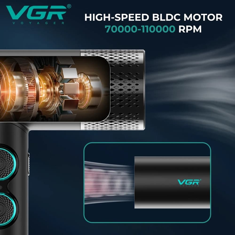 Asciugacapelli Professionale VGR V-401 Motore BLDC 1900W Parrucchiere - 7