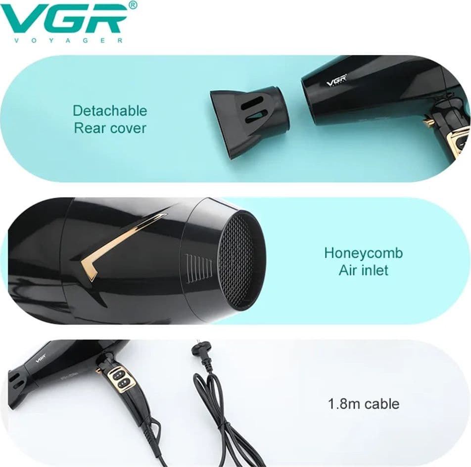 Asciugacapelli Professionale VGR V-423 – Hair Dryer Parrucchiere 1800-2200W - 4