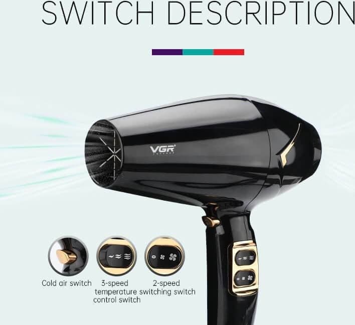 Asciugacapelli Professionale VGR V-423 – Hair Dryer Parrucchiere 1800-2200W - 10